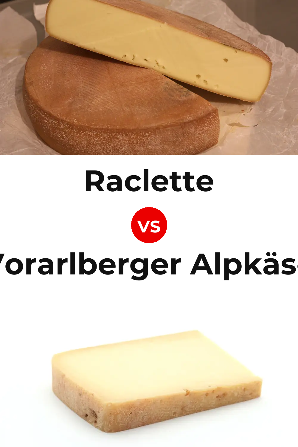 Raclette Cheese vs Vorarlberger Alpkäse Cheese Pinterest comparison