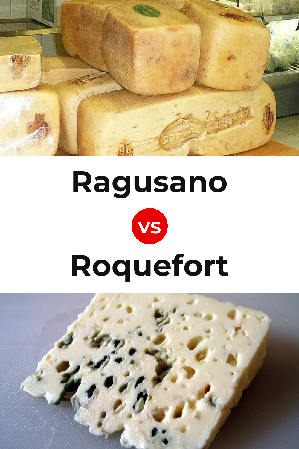 Ragusano Cheese vs Roquefort Cheese Pinterest comparison