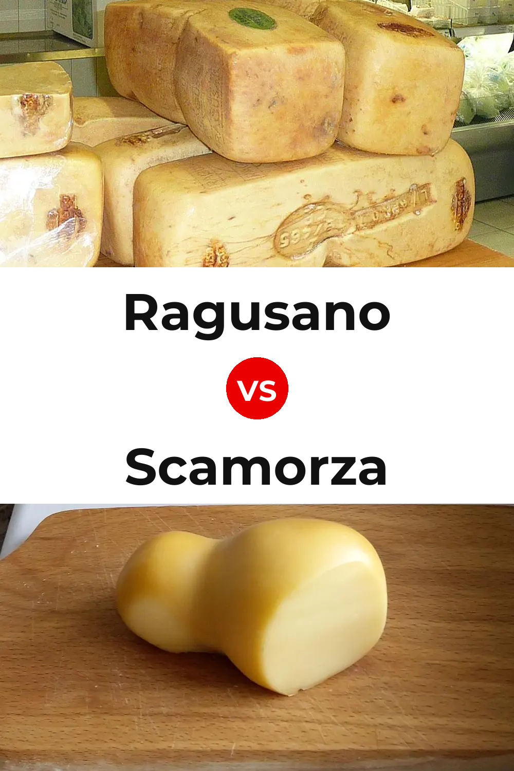 Ragusano Cheese vs Scamorza Cheese Pinterest comparison
