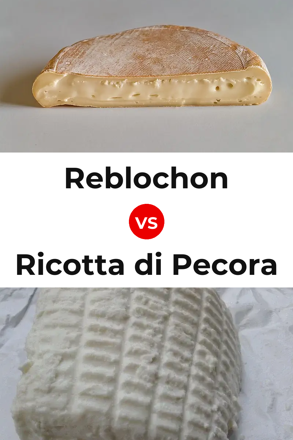 Reblochon Cheese vs Ricotta di Pecora Cheese Pinterest comparison