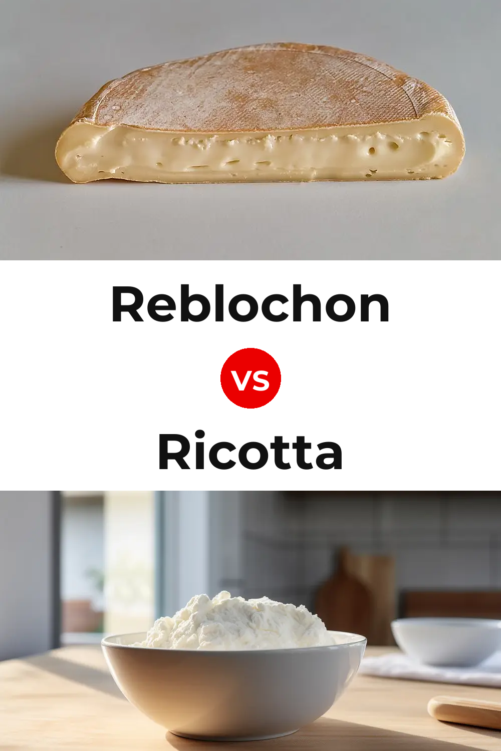 Reblochon Cheese vs Ricotta Cheese Pinterest comparison
