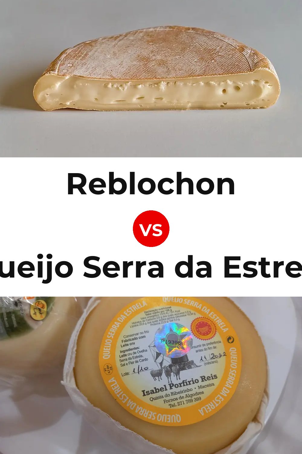 Reblochon Cheese vs Queijo Serra da Estrela Pinterest comparison