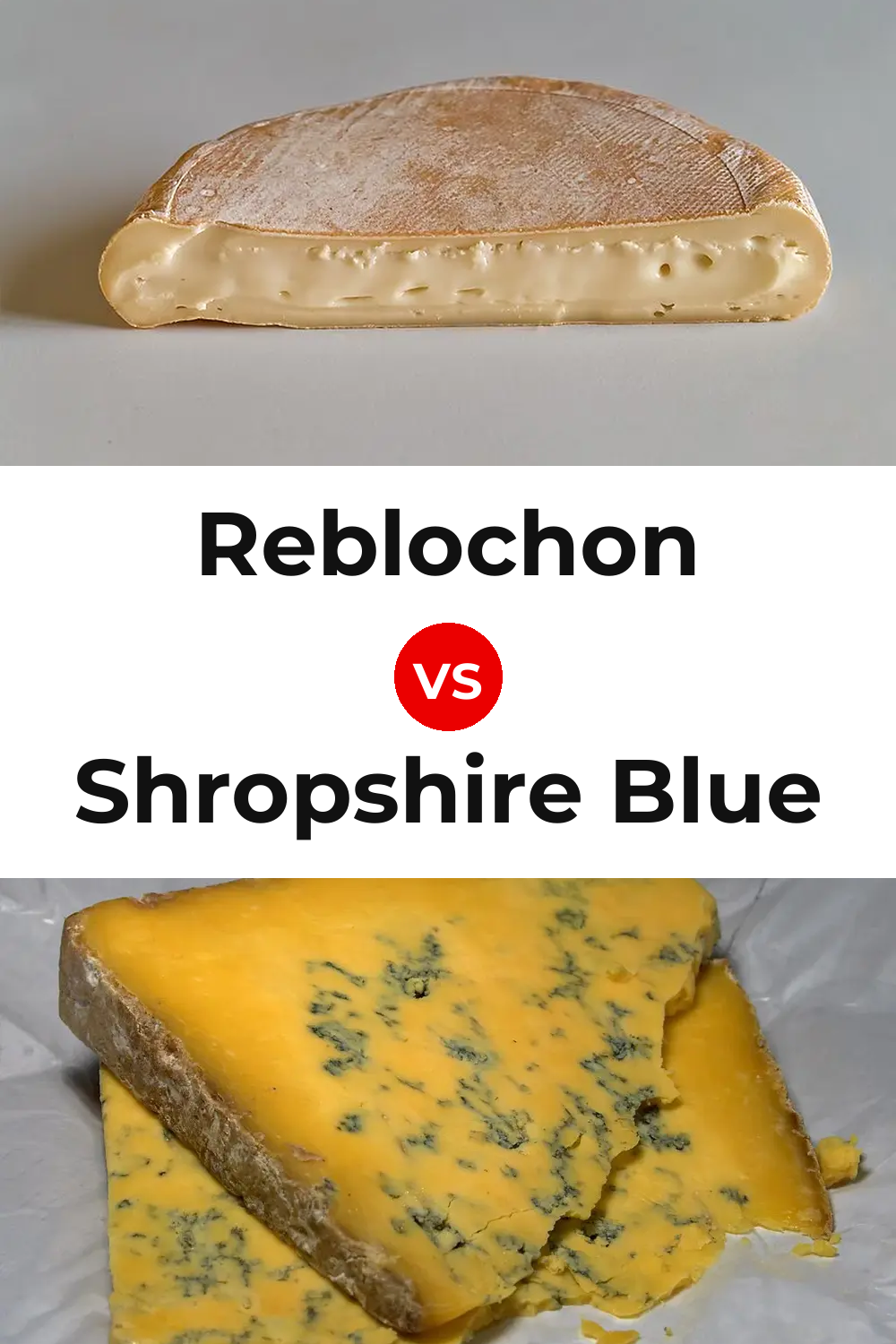 Reblochon Cheese vs Shropshire Blue Cheese Pinterest comparison