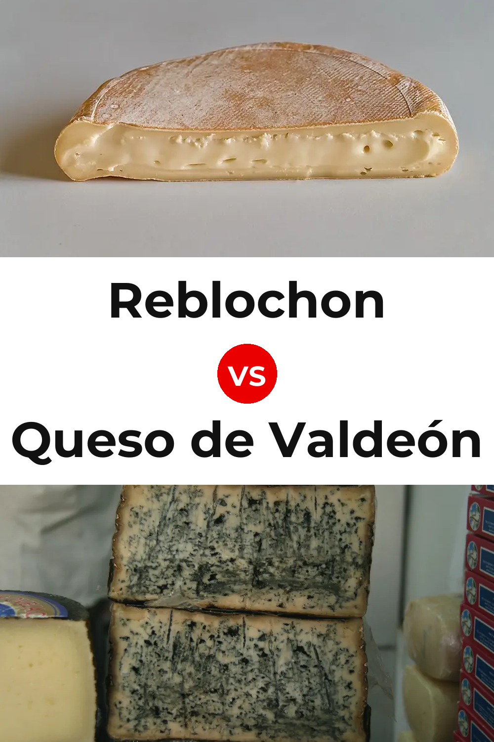 Reblochon Cheese vs Queso de Valdeón Pinterest comparison