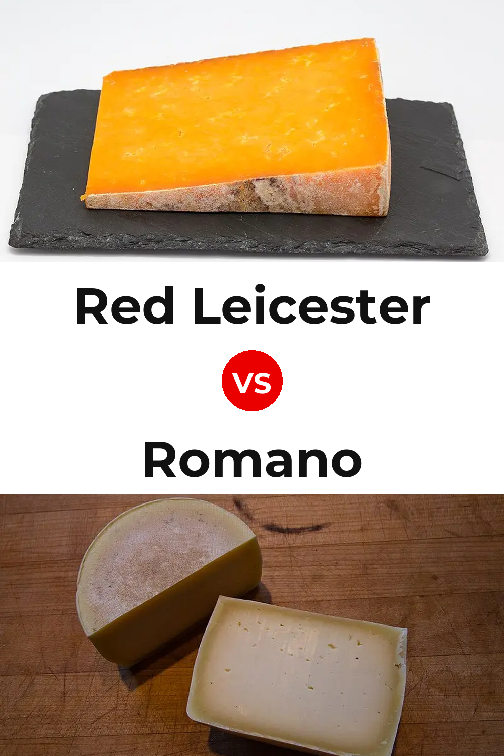 Red Leicester Cheese vs Romano Cheese Pinterest comparison