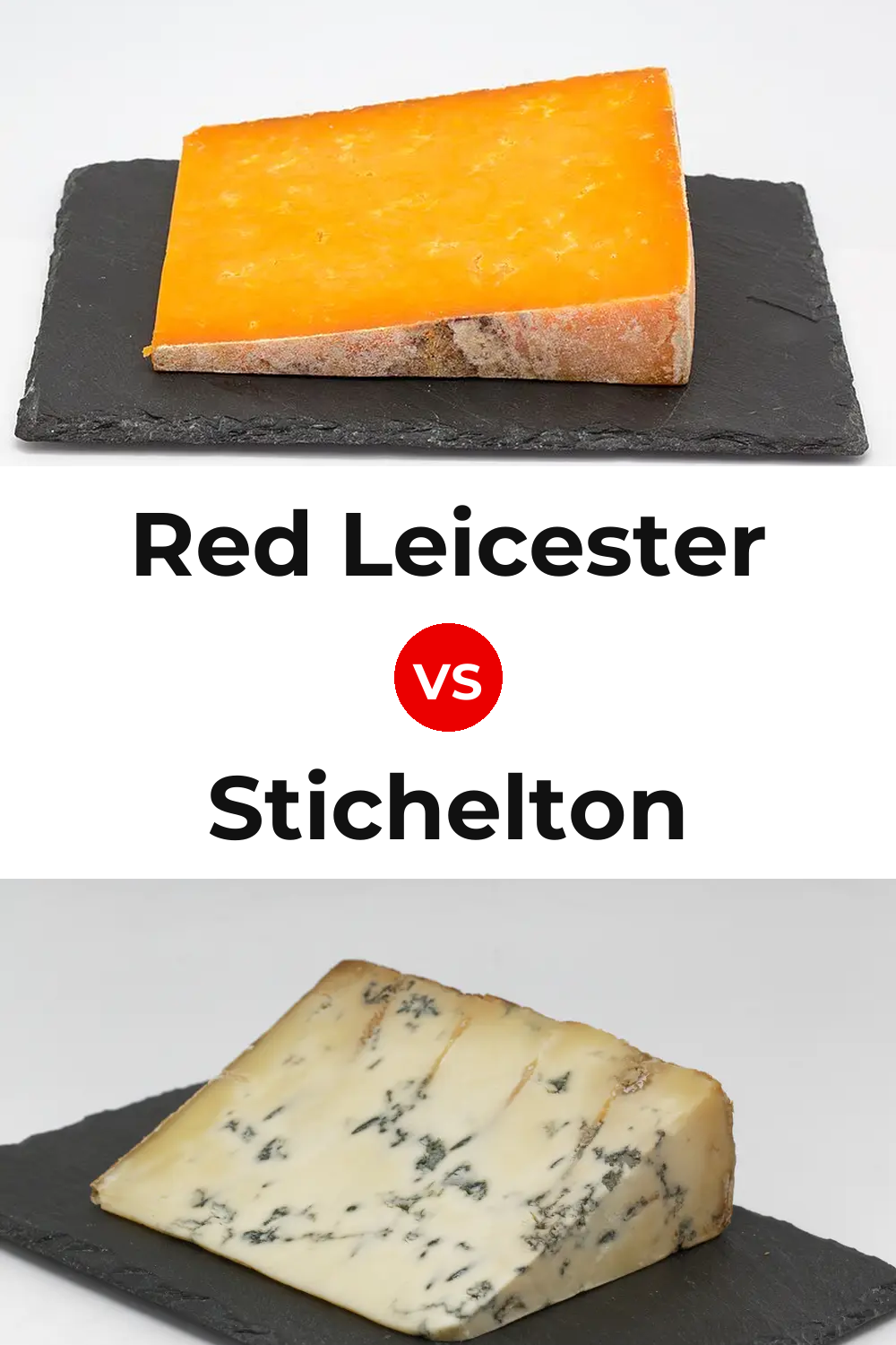 Red Leicester Cheese vs Stichelton Cheese Pinterest comparison