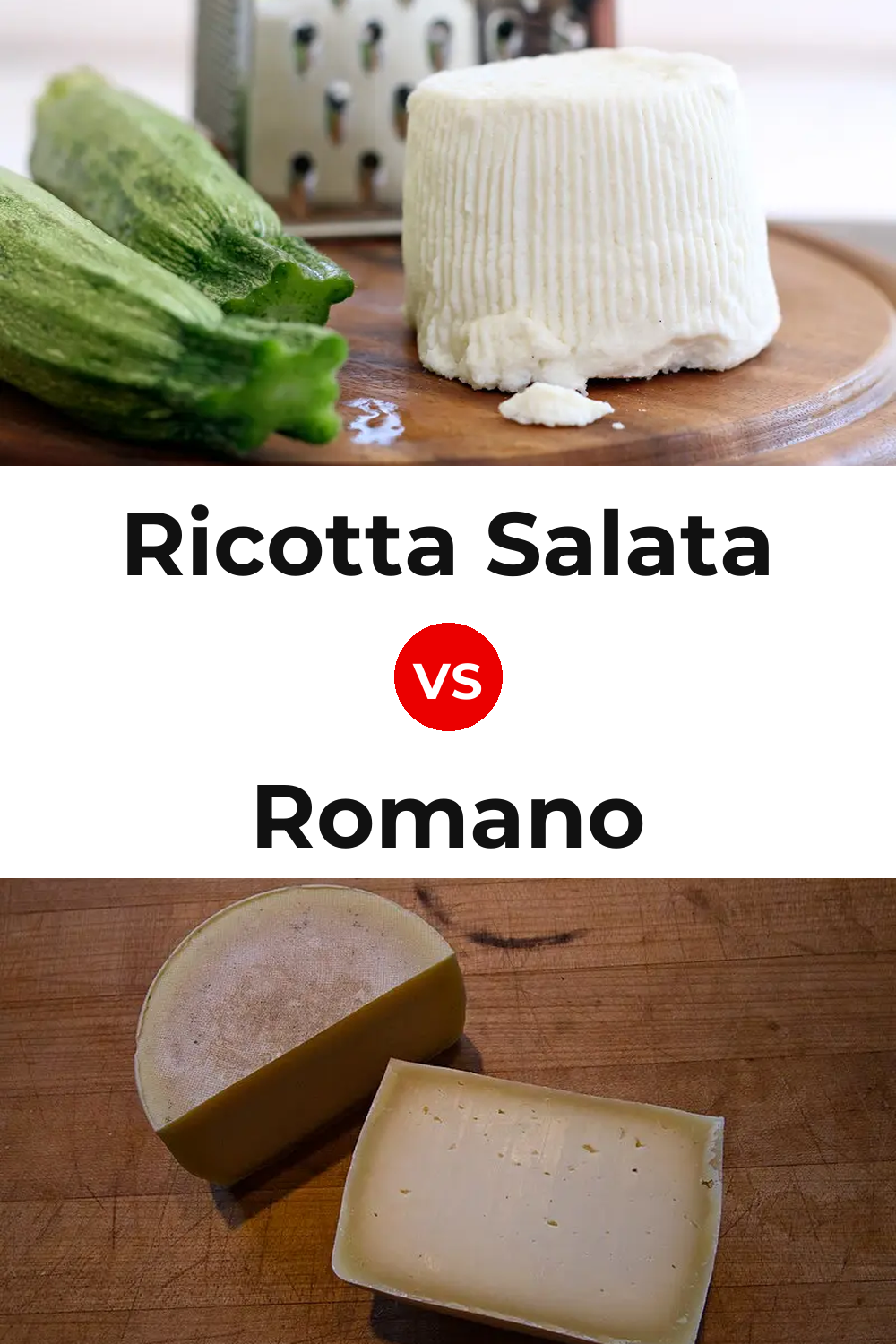 Ricotta Salata Cheese vs Romano Cheese Pinterest comparison