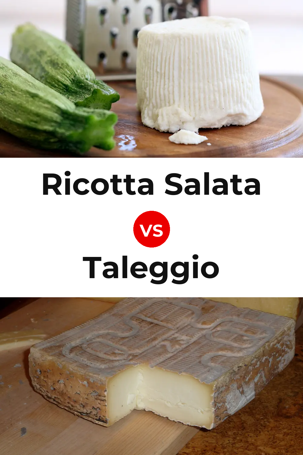 Ricotta Salata Cheese vs Taleggio Cheese Pinterest comparison