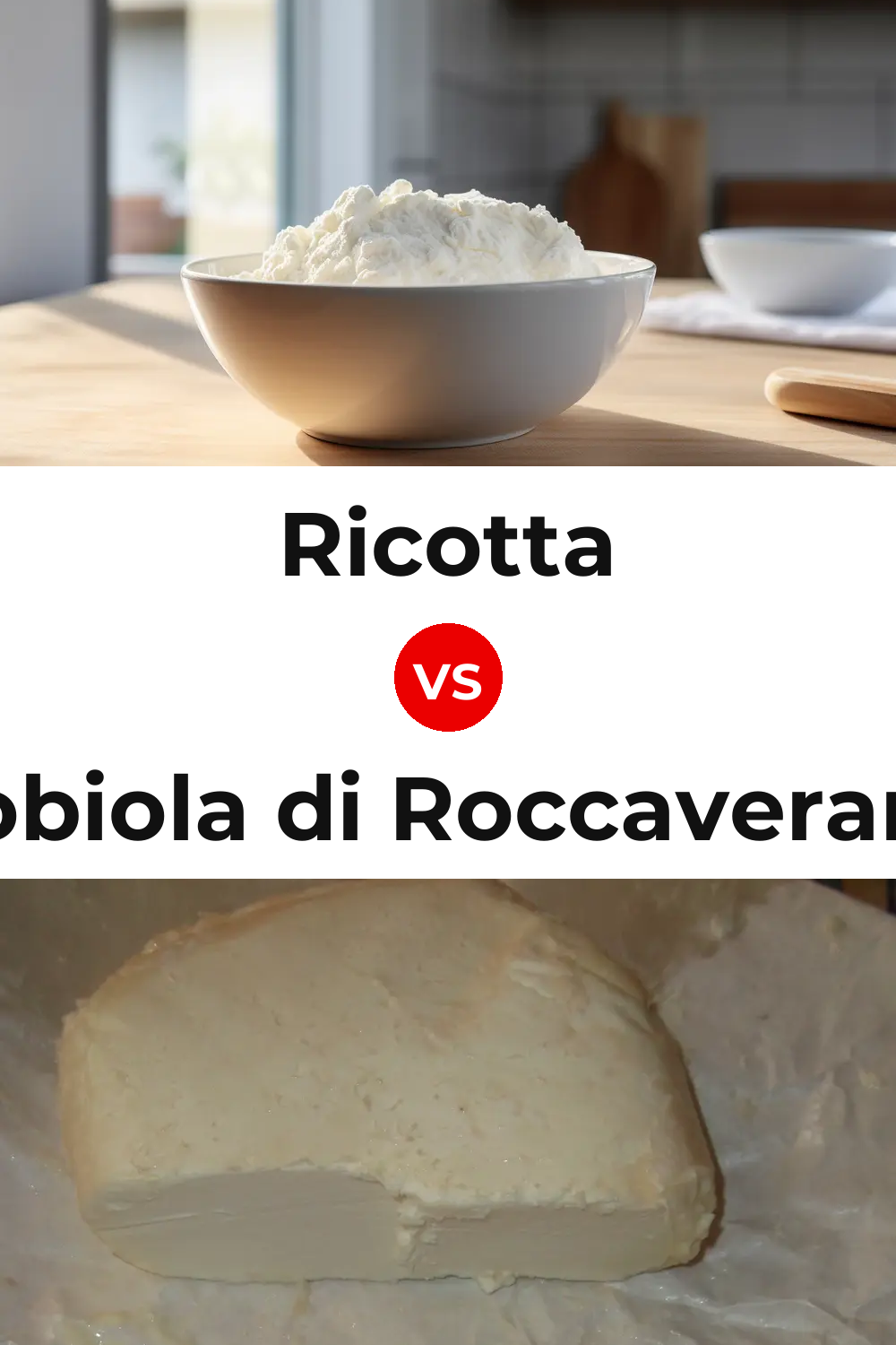 Ricotta Cheese vs Robiola di Roccaverano Cheese Pinterest comparison