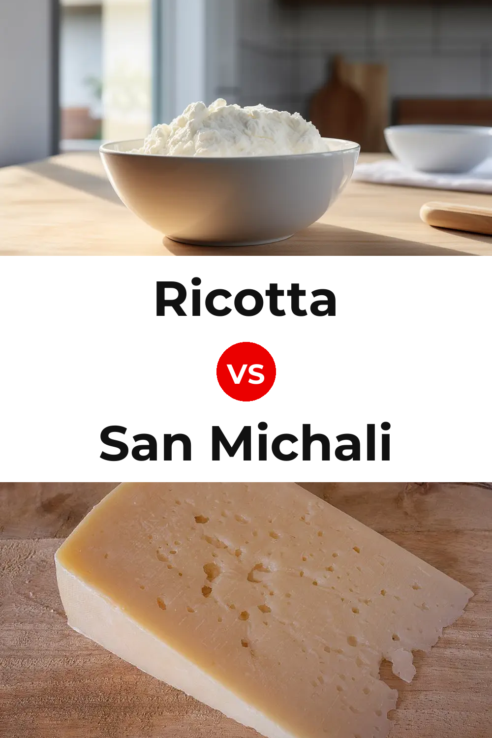 Ricotta Cheese vs San Michali Cheese Pinterest comparison