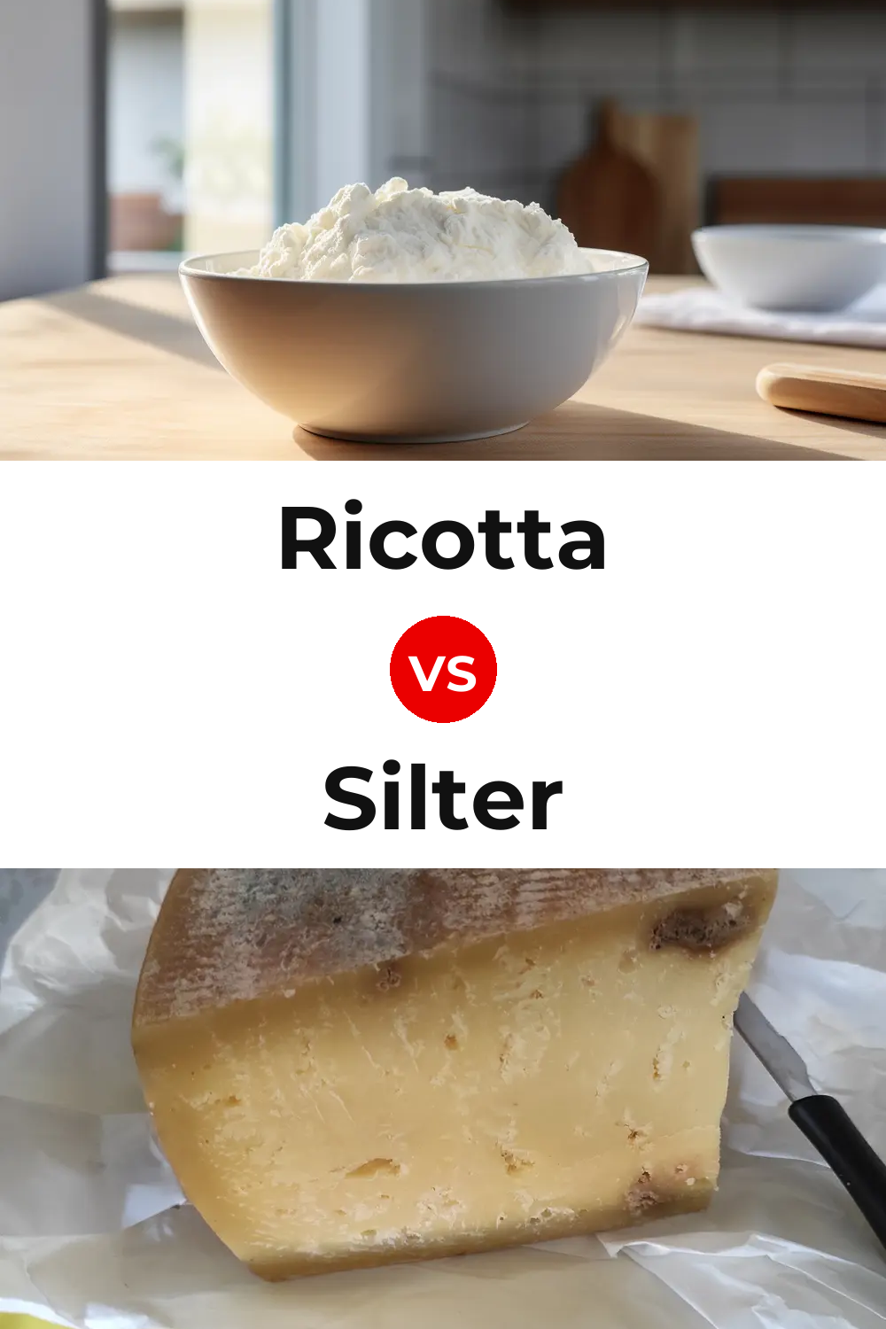 Ricotta Cheese vs Silter Cheese Pinterest comparison