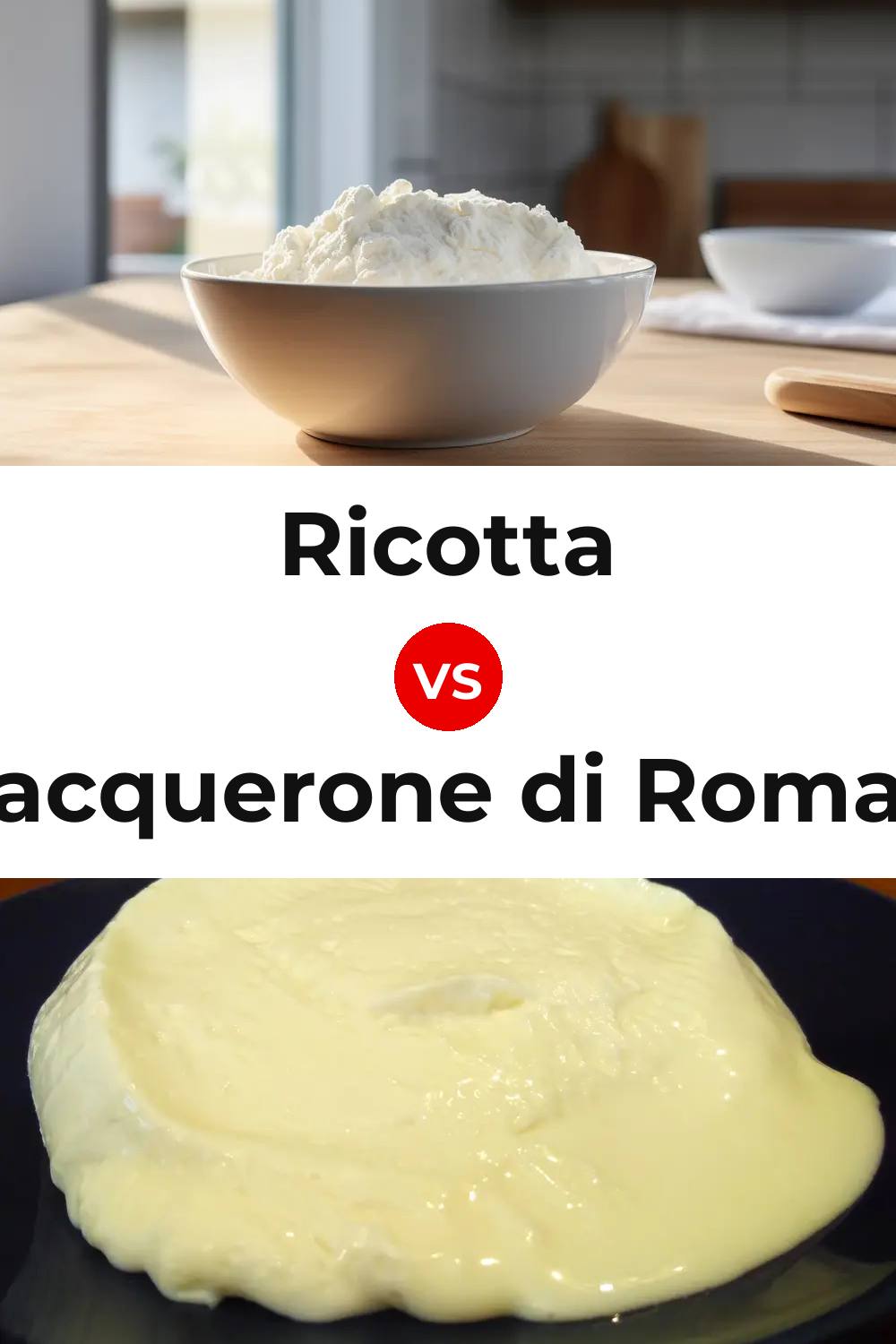 Ricotta Cheese vs Squacquerone di Romagna Cheese Pinterest comparison