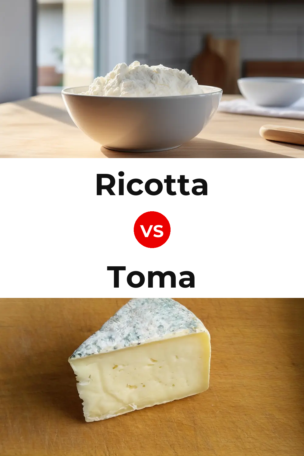 Ricotta Cheese vs Toma Cheese Pinterest comparison