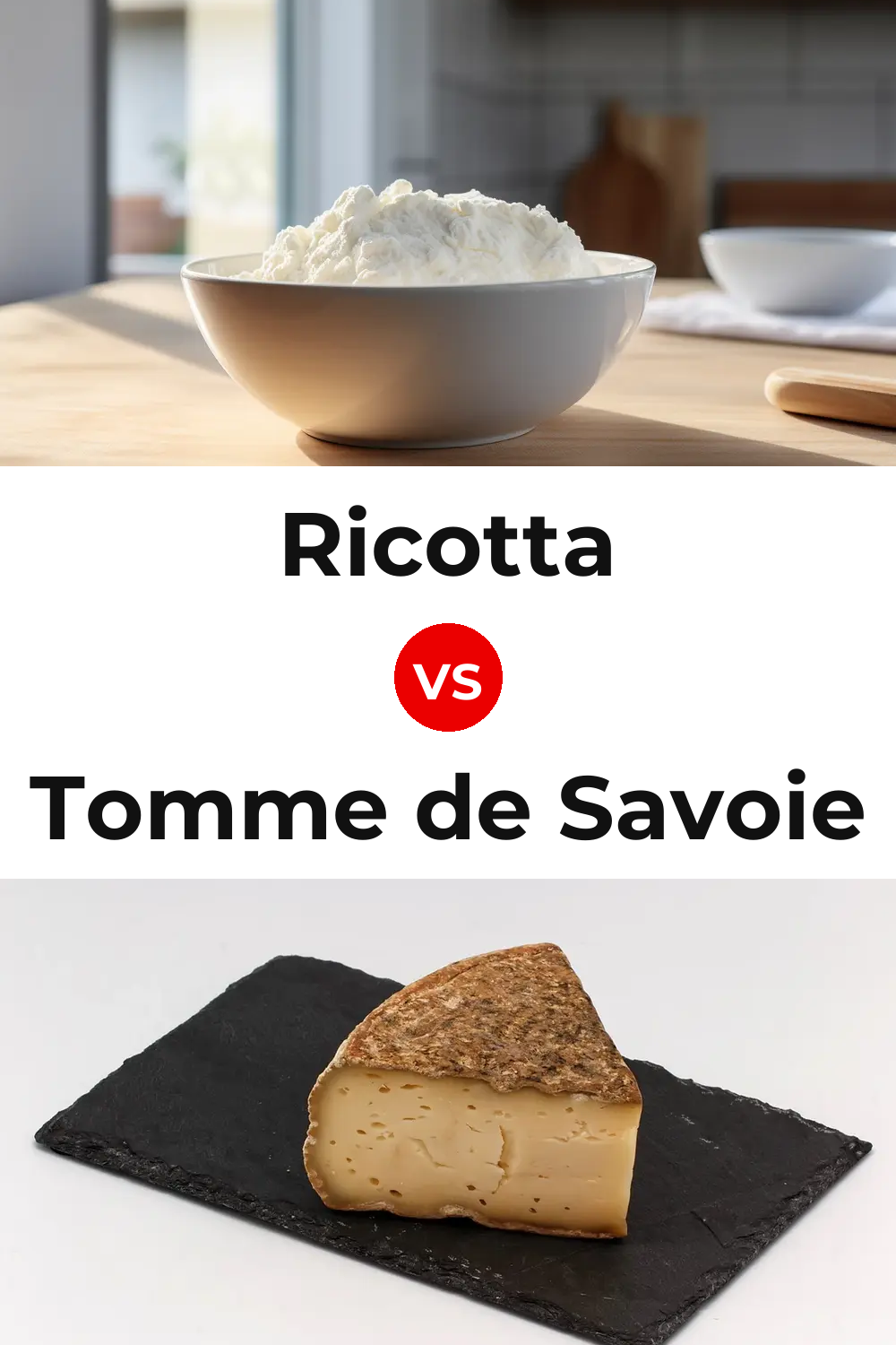 Ricotta Cheese vs Tomme de Savoie Cheese Pinterest comparison