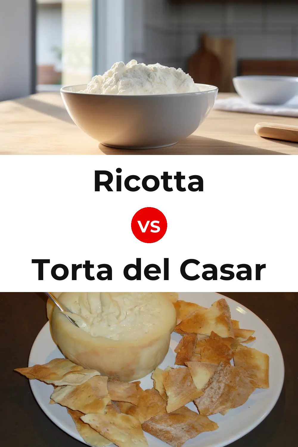 Ricotta Cheese vs Torta del Casar Cheese Pinterest comparison