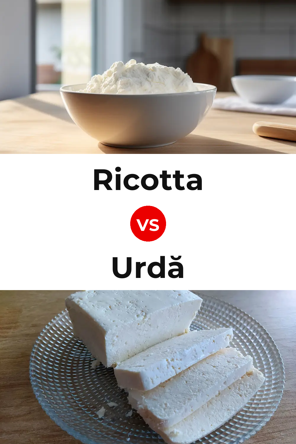 Ricotta Cheese vs Urdă Cheese Pinterest comparison