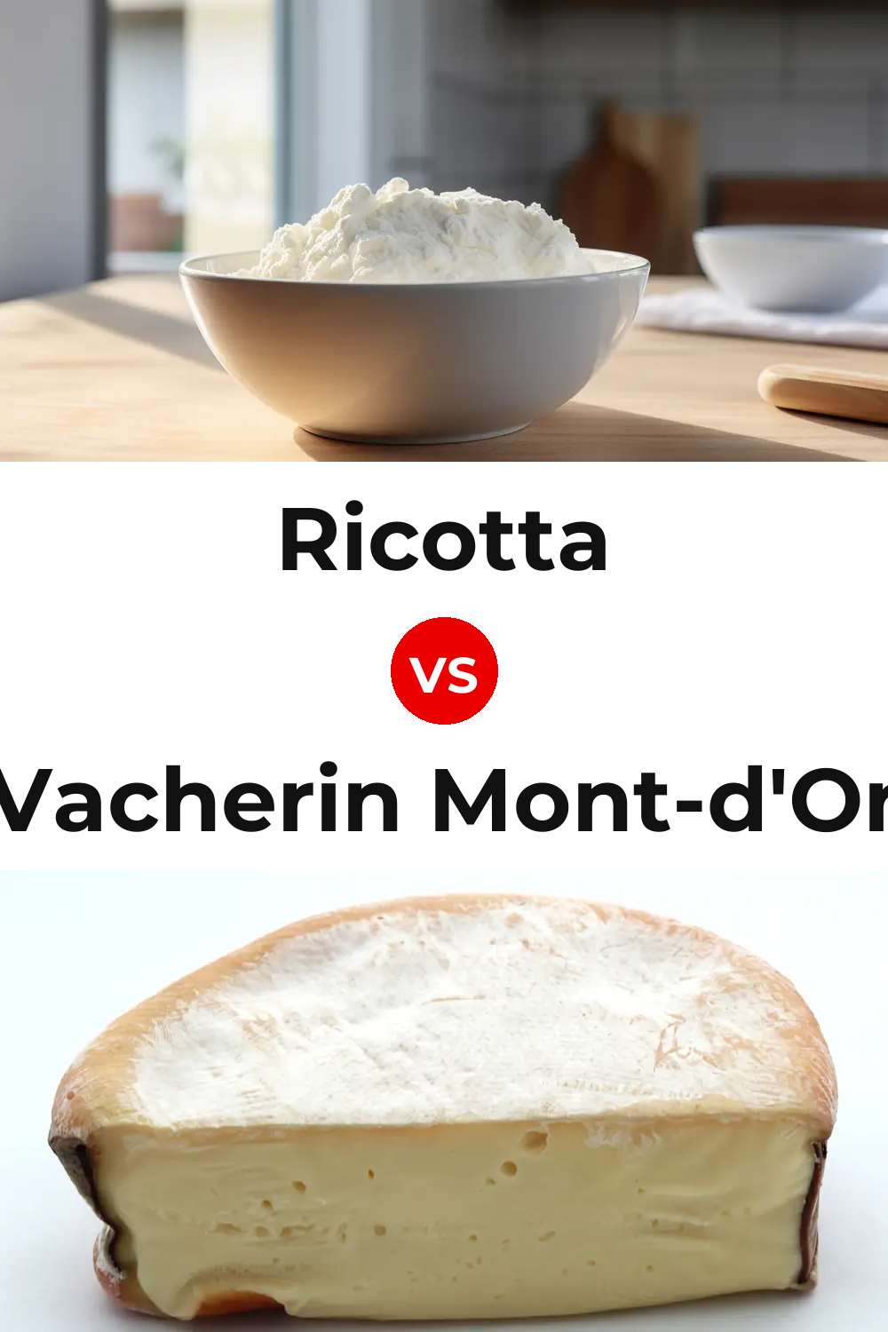 Ricotta Cheese vs Vacherin Mont-d'Or Cheese Pinterest comparison