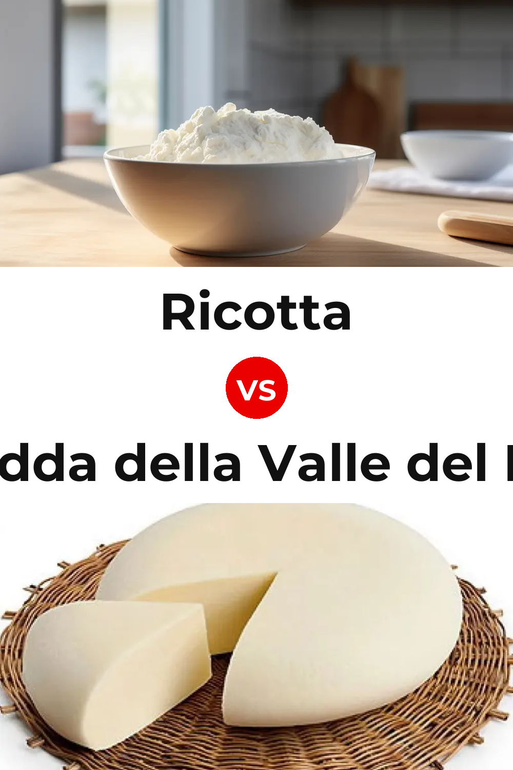 Ricotta Cheese vs Vastedda della Valle del Belice Cheese Pinterest comparison