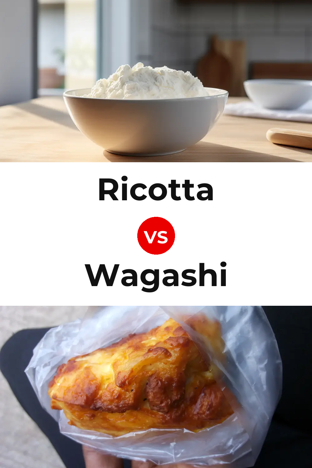 Ricotta Cheese vs Wagashi Cheese Pinterest comparison