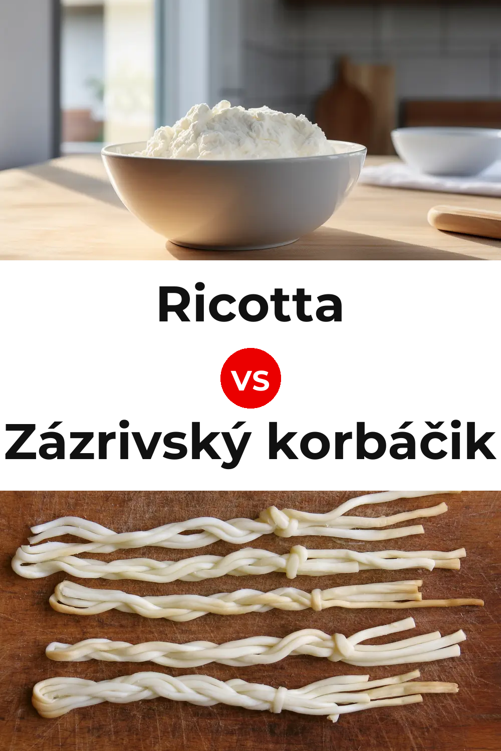 Ricotta Cheese vs Zázrivský korbáčik Cheese Pinterest comparison