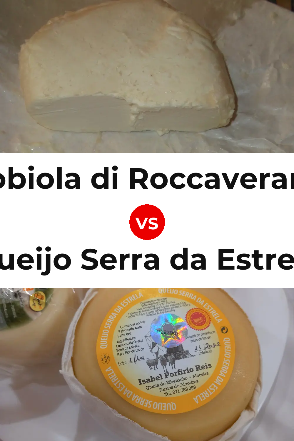 Robiola di Roccaverano Cheese vs Queijo Serra da Estrela Pinterest comparison
