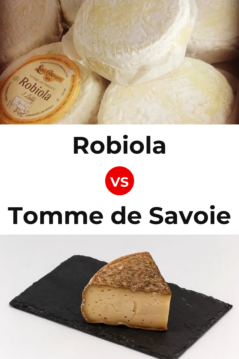 Robiola Cheese vs Tomme de Savoie Cheese Pinterest comparison
