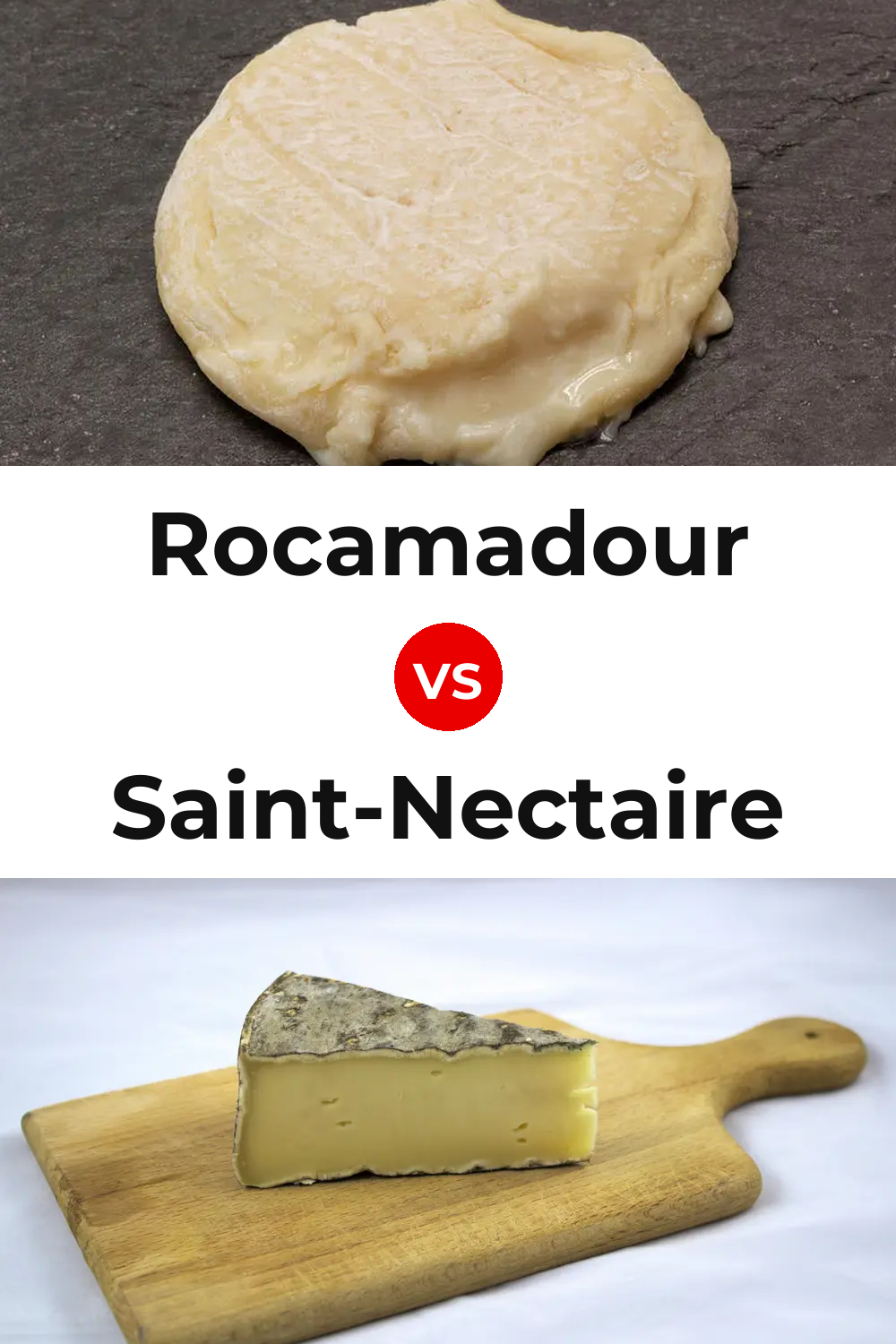 Rocamadour Cheese vs Saint-Nectaire Cheese Pinterest comparison
