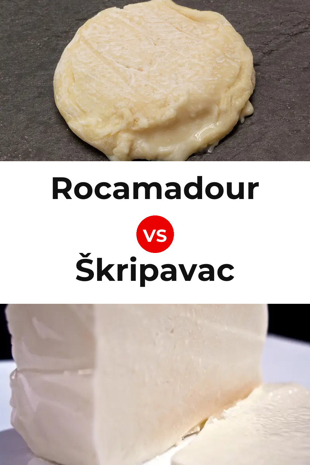 Rocamadour Cheese vs Škripavac Cheese Pinterest comparison