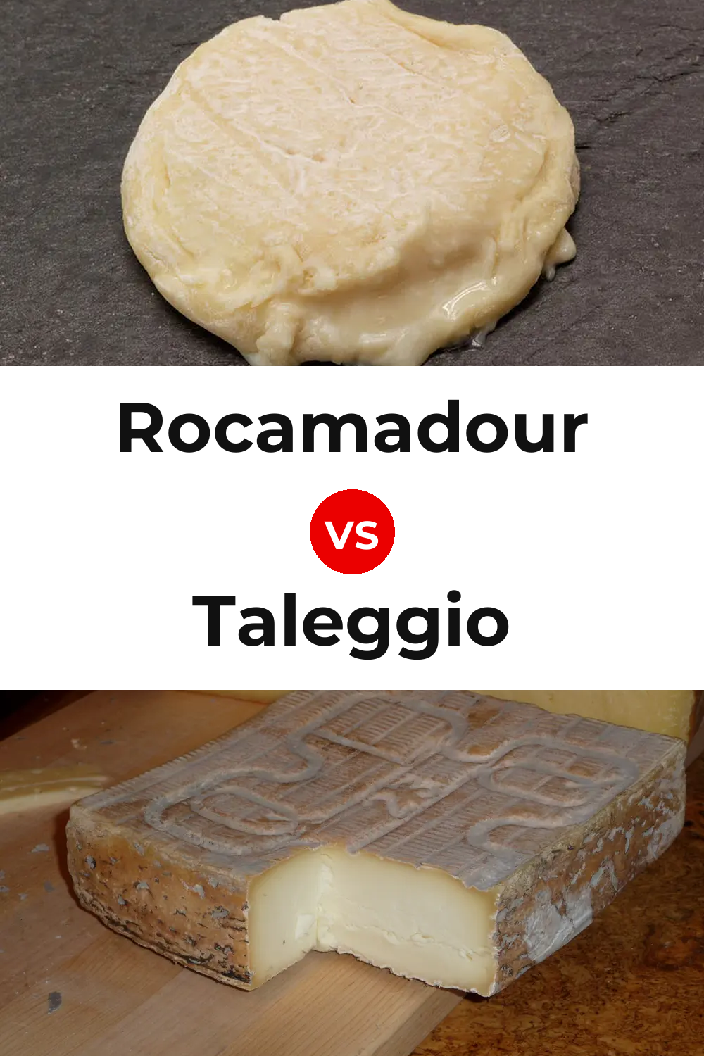 Rocamadour Cheese vs Taleggio Cheese Pinterest comparison