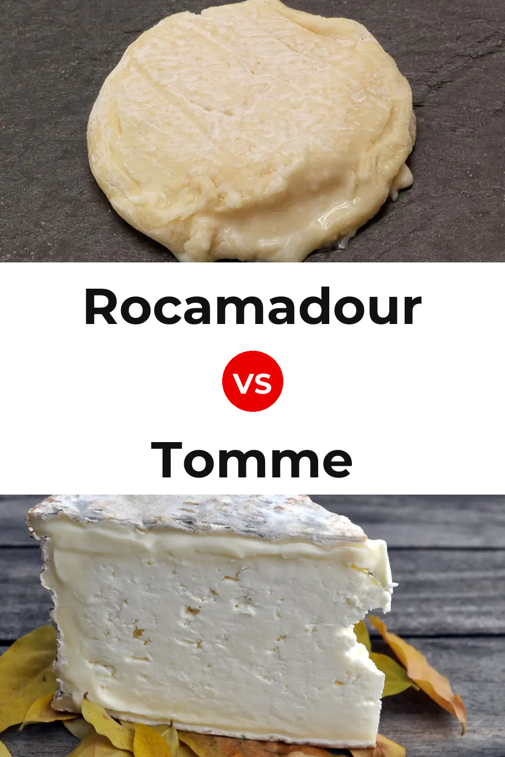 Rocamadour Cheese vs Tomme Cheese Pinterest comparison