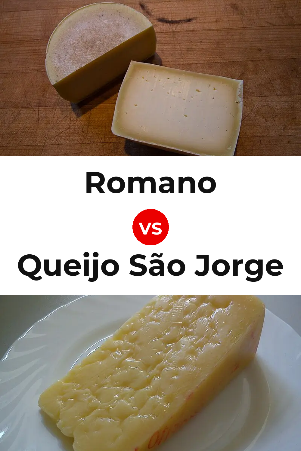 Romano Cheese vs Queijo São Jorge Pinterest comparison