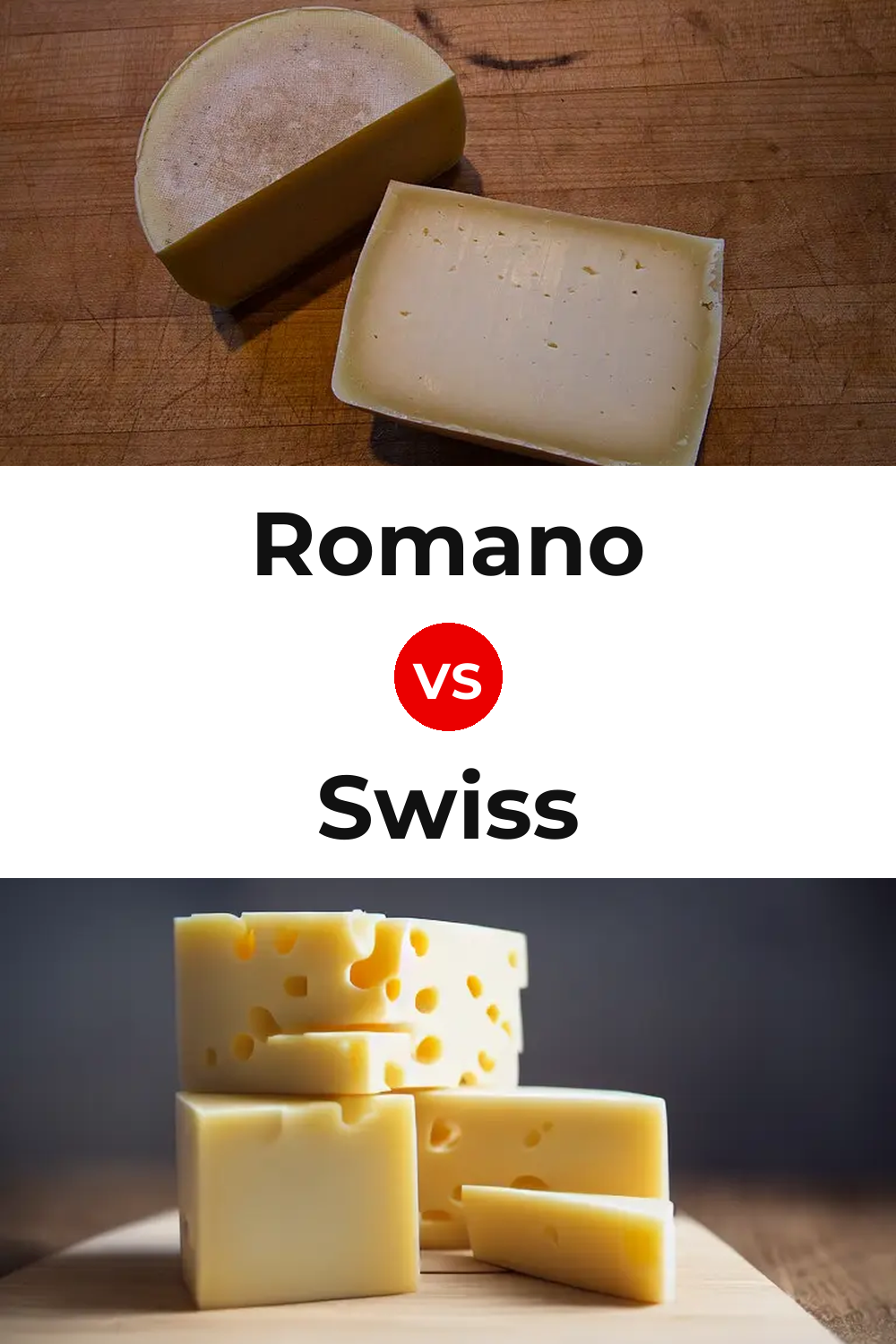 Romano Cheese vs Swiss Cheese Pinterest comparison