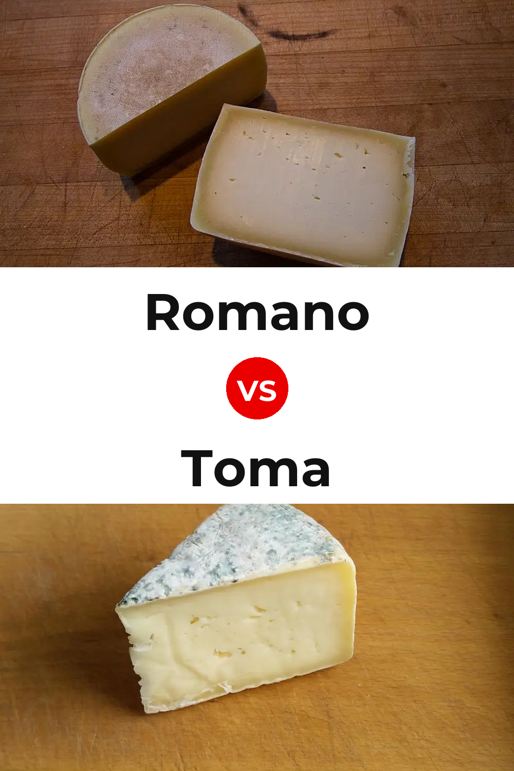 Romano Cheese vs Toma Cheese Pinterest comparison