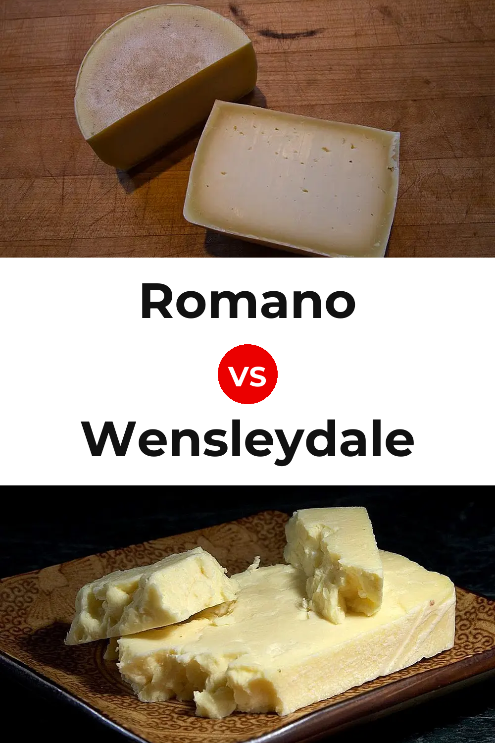 Romano Cheese vs Wensleydale Cheese Pinterest comparison