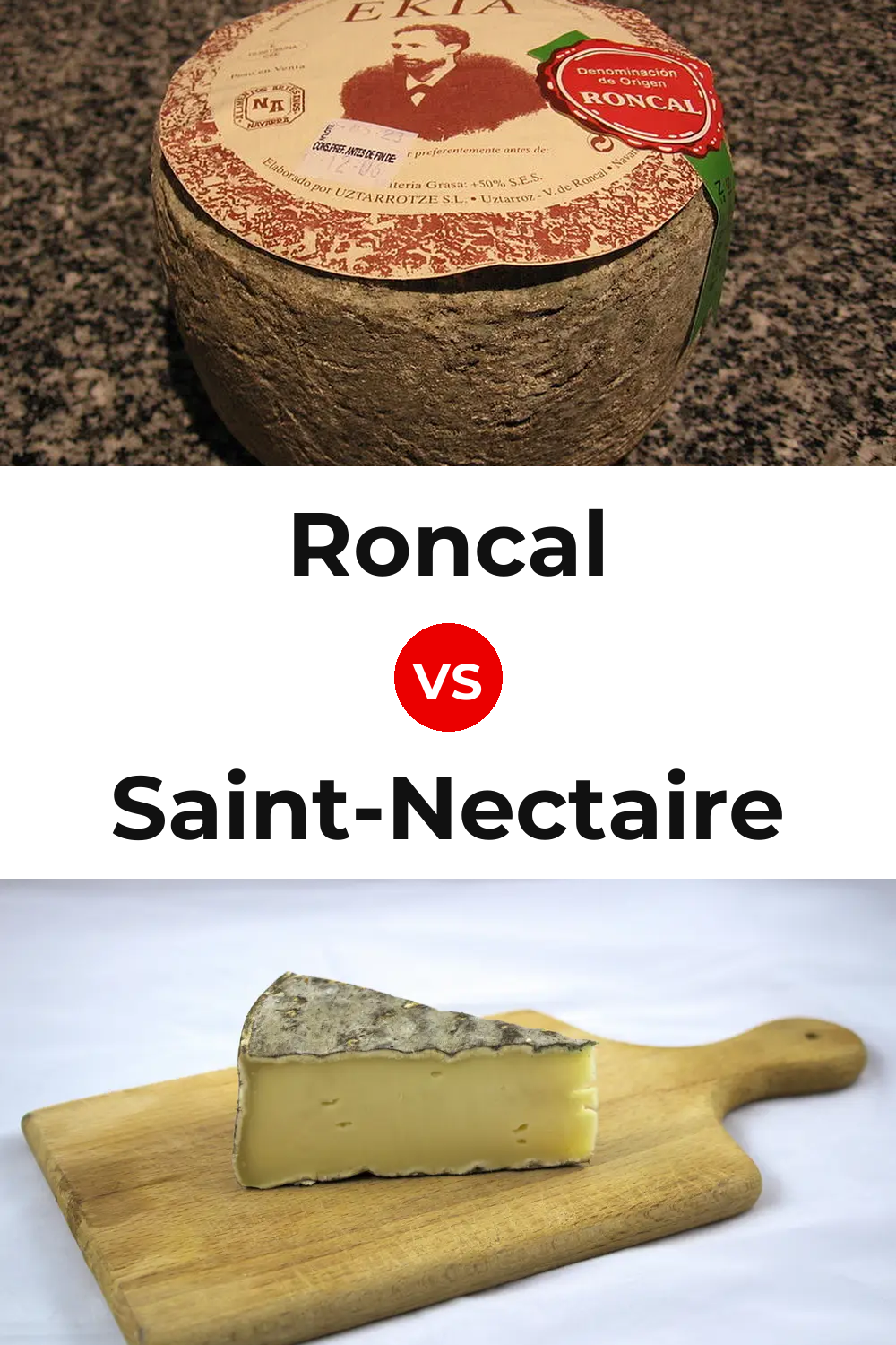 Roncal Cheese vs Saint-Nectaire Cheese Pinterest comparison