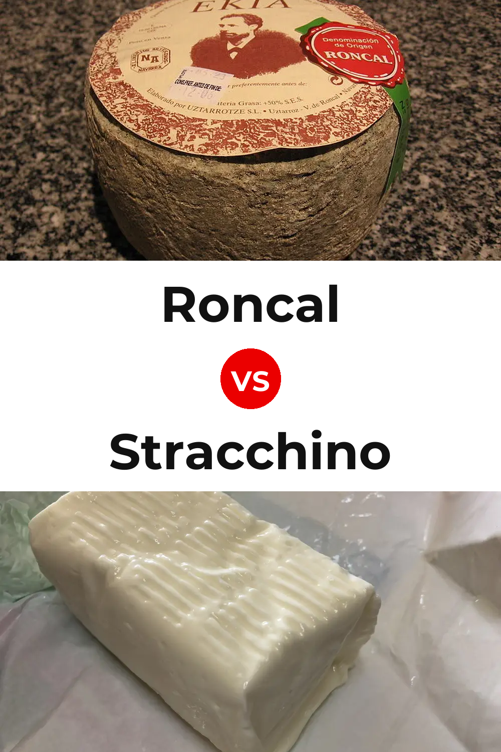 Roncal Cheese vs Stracchino Cheese Pinterest comparison