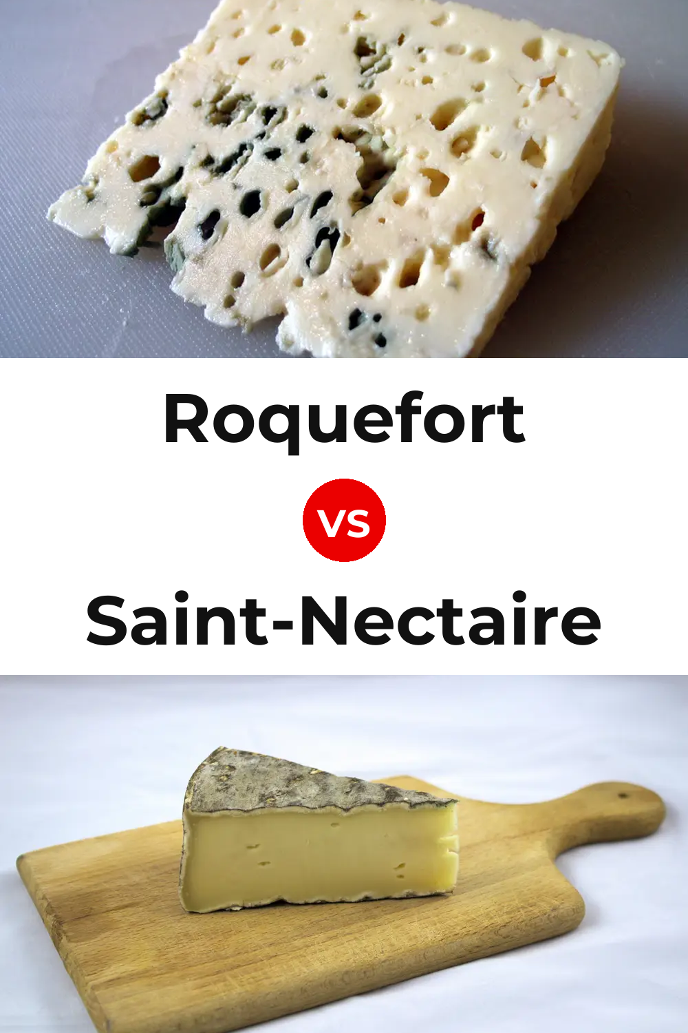 Roquefort Cheese vs Saint-Nectaire Cheese Pinterest comparison