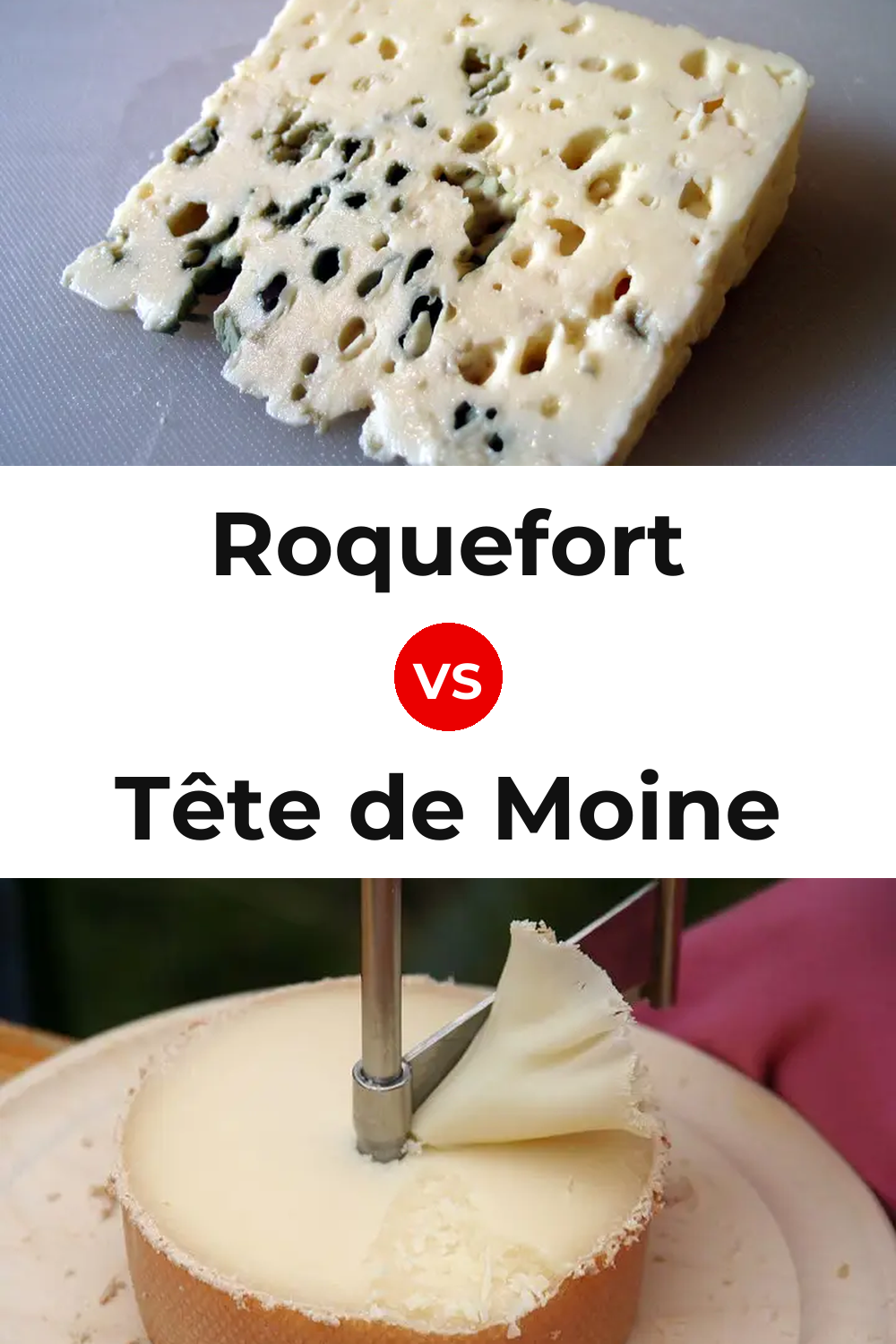 Roquefort Cheese vs Tête de Moine Cheese Pinterest comparison
