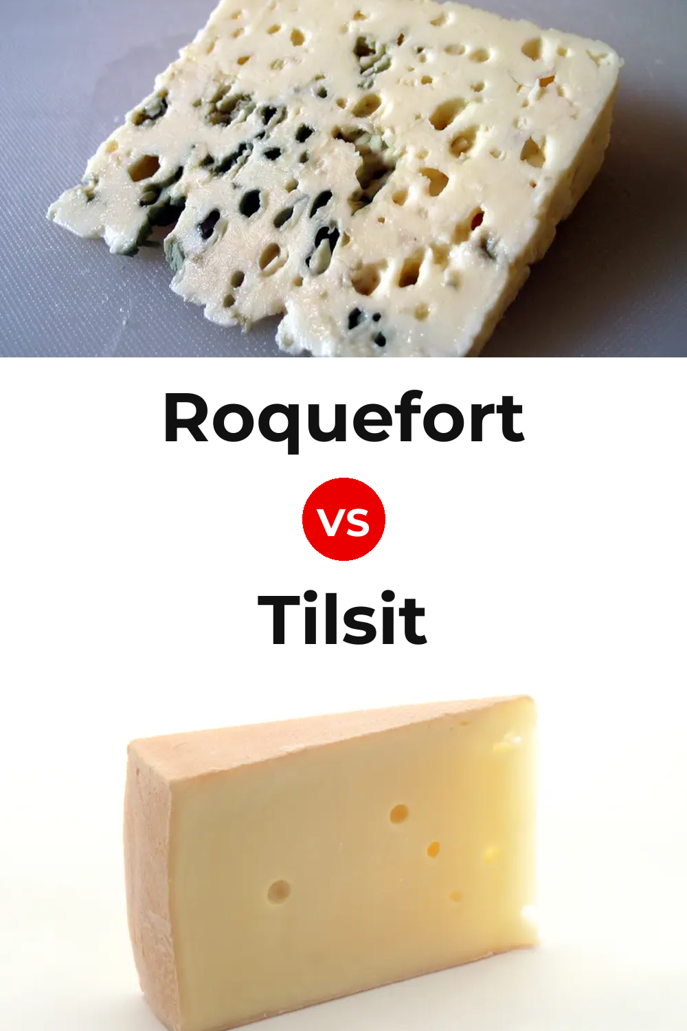 Roquefort Cheese vs Tilsit Cheese Pinterest comparison