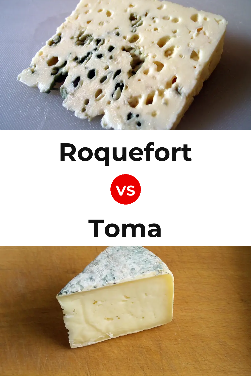 Roquefort Cheese vs Toma Cheese Pinterest comparison
