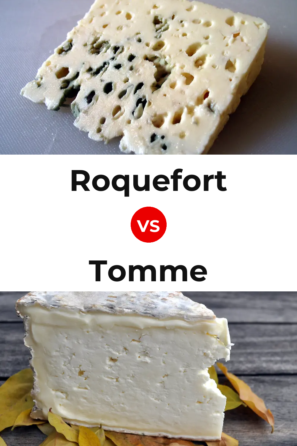 Roquefort Cheese vs Tomme Cheese Pinterest comparison