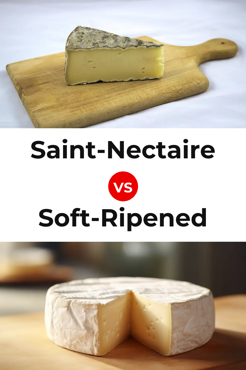 Saint-Nectaire Cheese vs Soft-Ripened Cheese Pinterest comparison