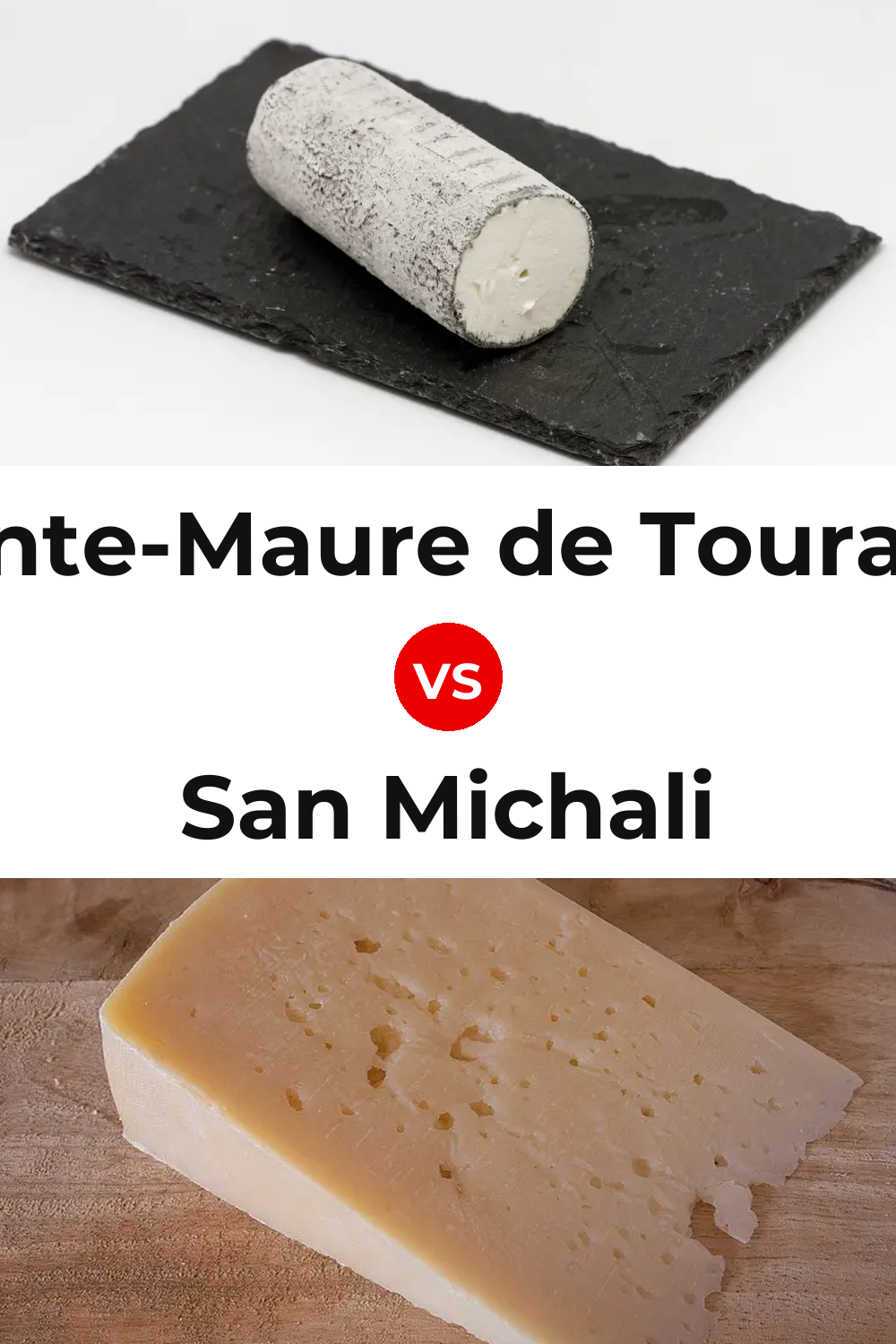 Sainte-Maure de Touraine Cheese vs San Michali Cheese Pinterest comparison