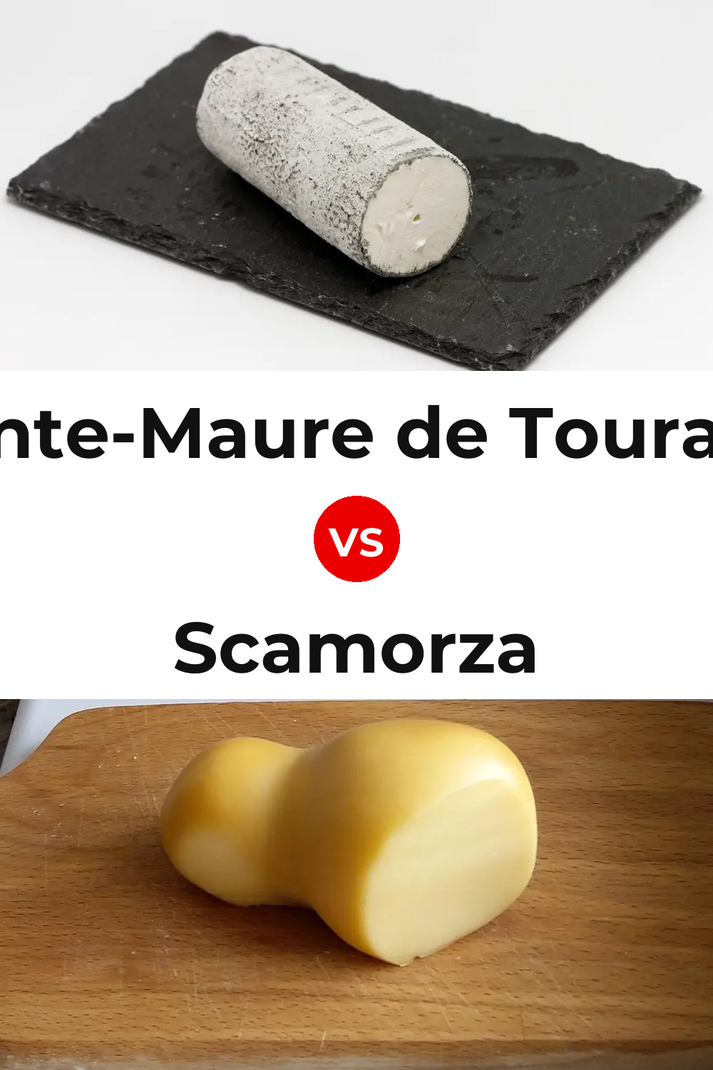 Sainte-Maure de Touraine Cheese vs Scamorza Cheese Pinterest comparison