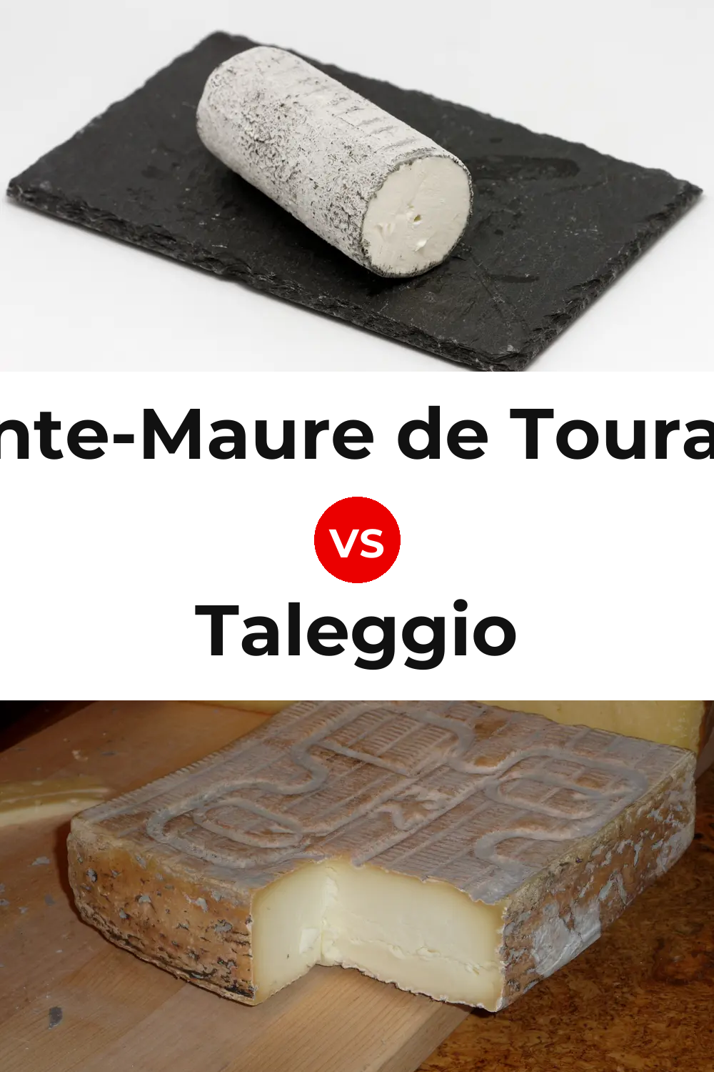 Sainte-Maure de Touraine Cheese vs Taleggio Cheese Pinterest comparison