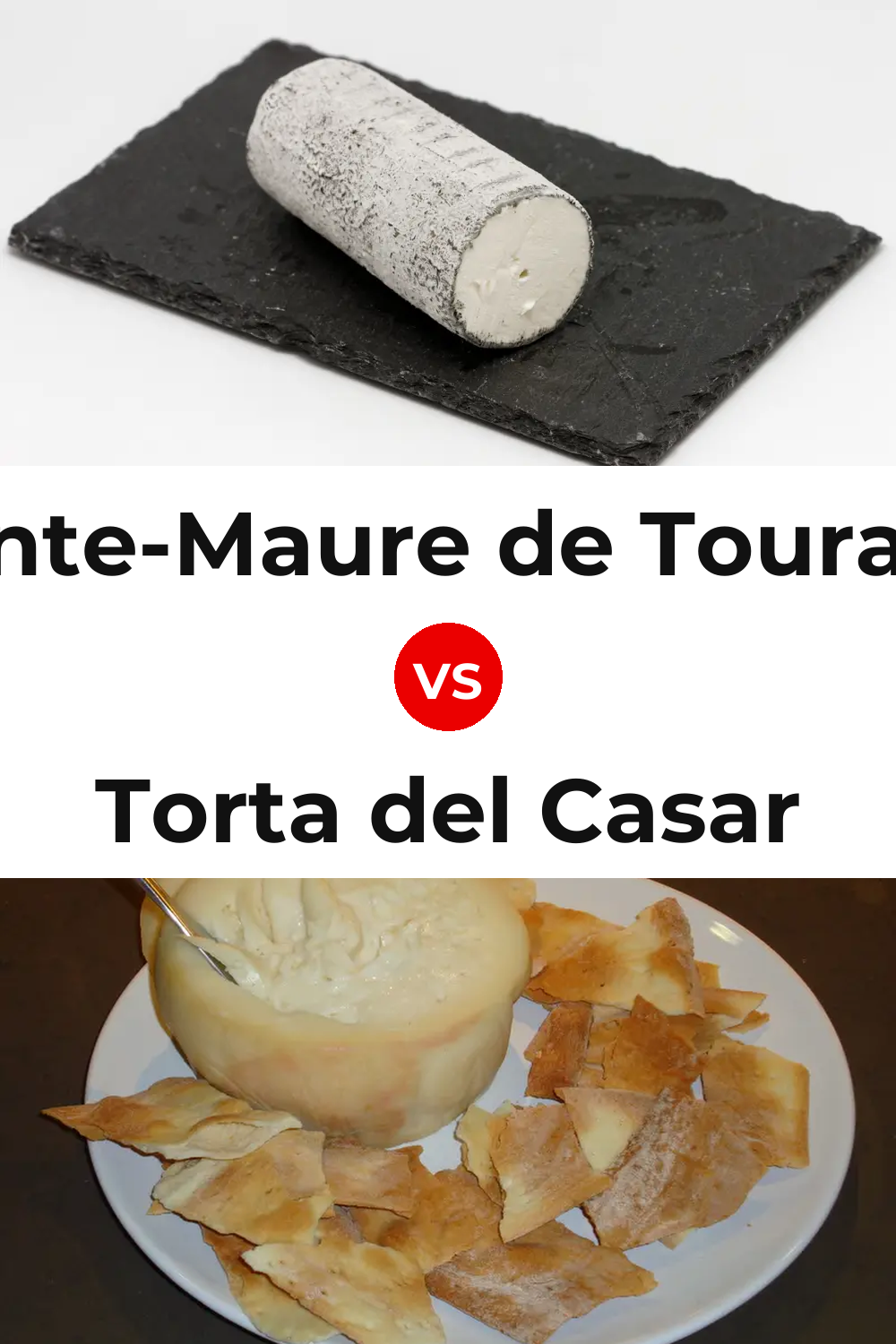 Sainte-Maure de Touraine Cheese vs Torta del Casar Cheese Pinterest comparison