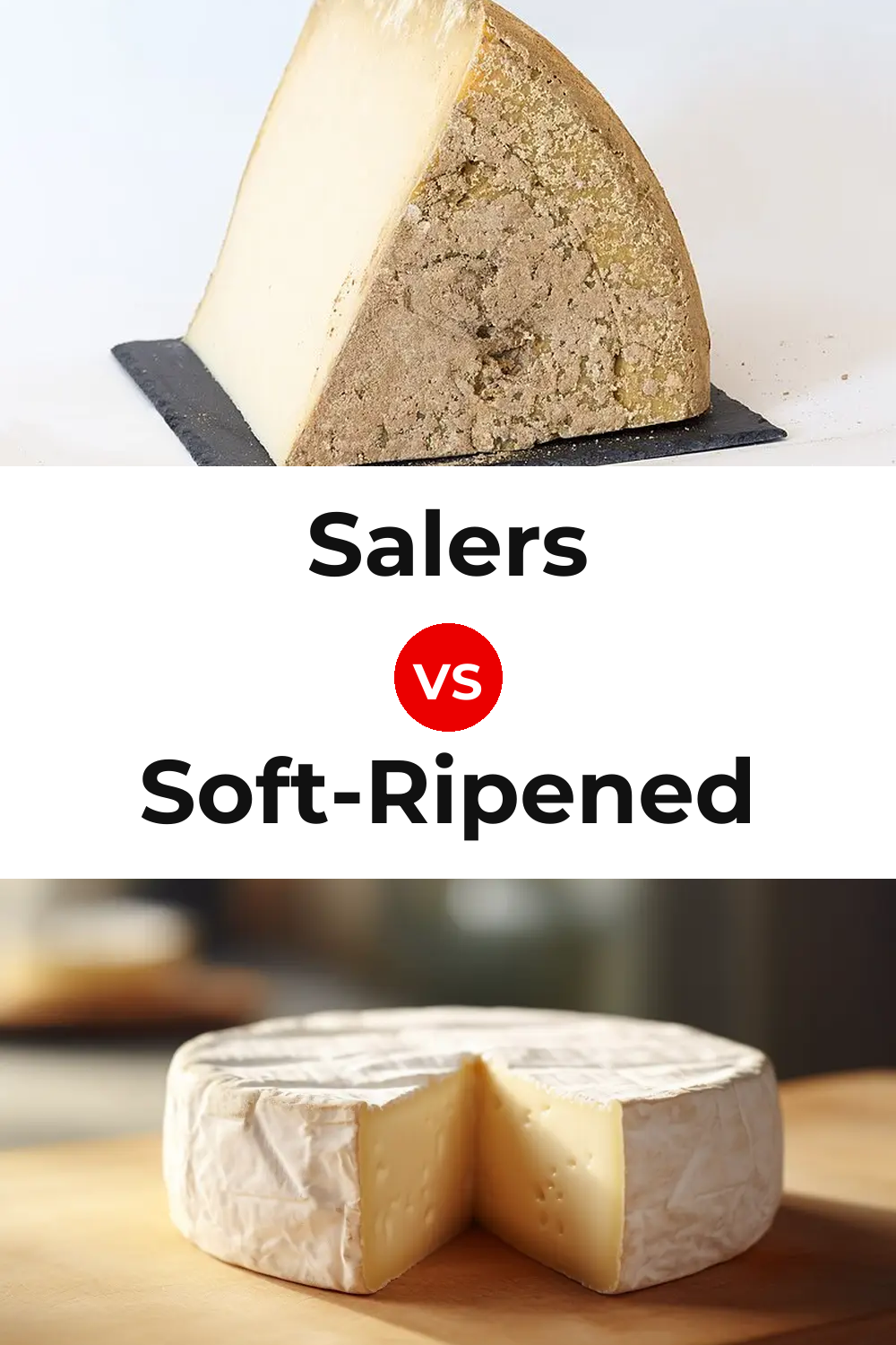 Salers Cheese vs Soft-Ripened Cheese Pinterest comparison
