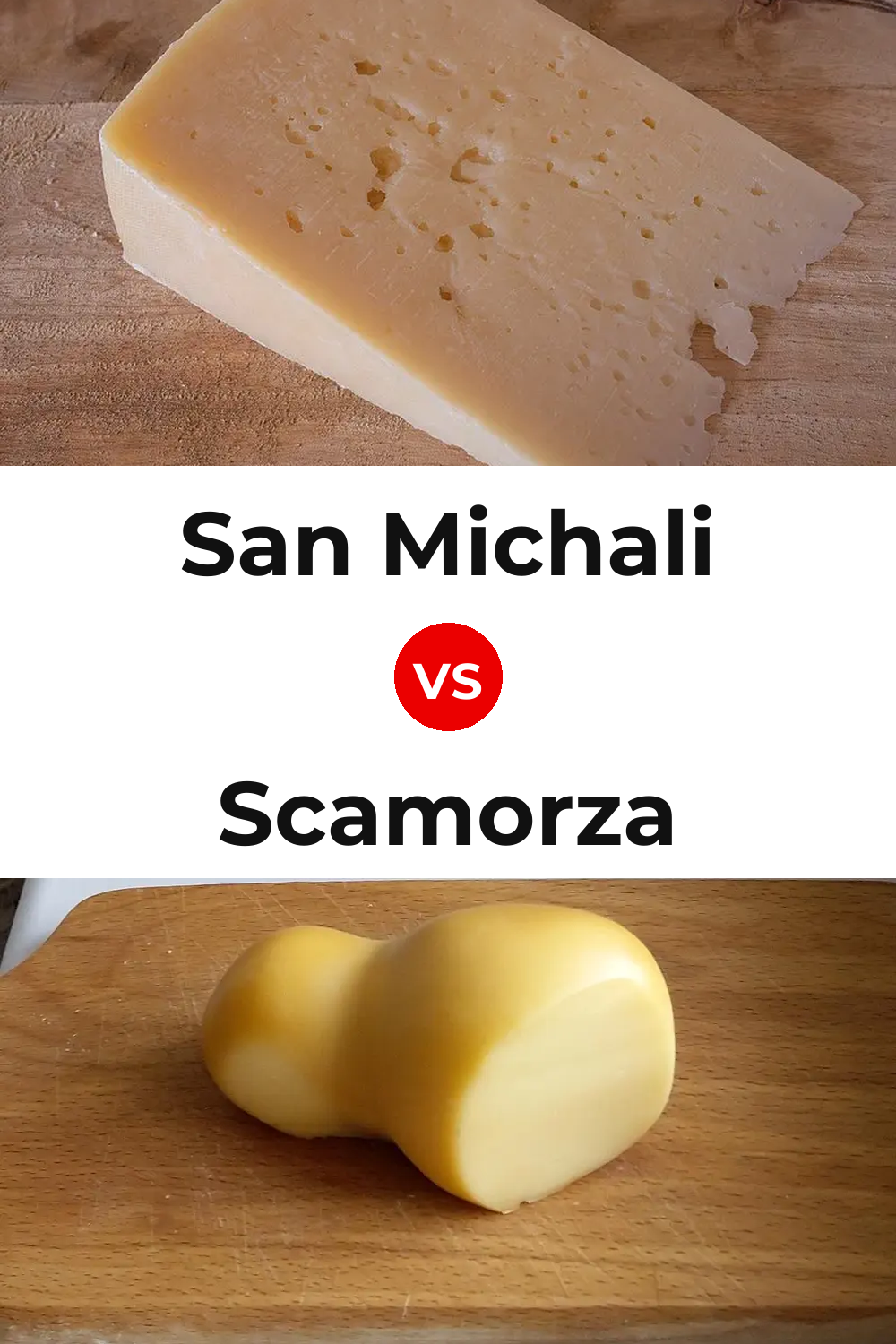 San Michali Cheese vs Scamorza Cheese Pinterest comparison