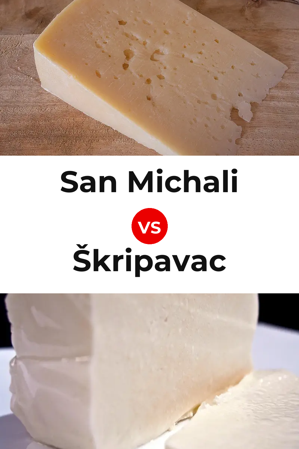San Michali Cheese vs Škripavac Cheese Pinterest comparison