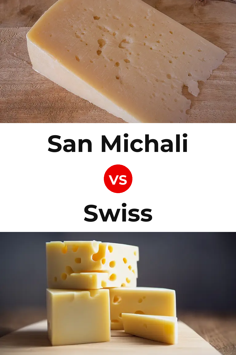 San Michali Cheese vs Swiss Cheese Pinterest comparison